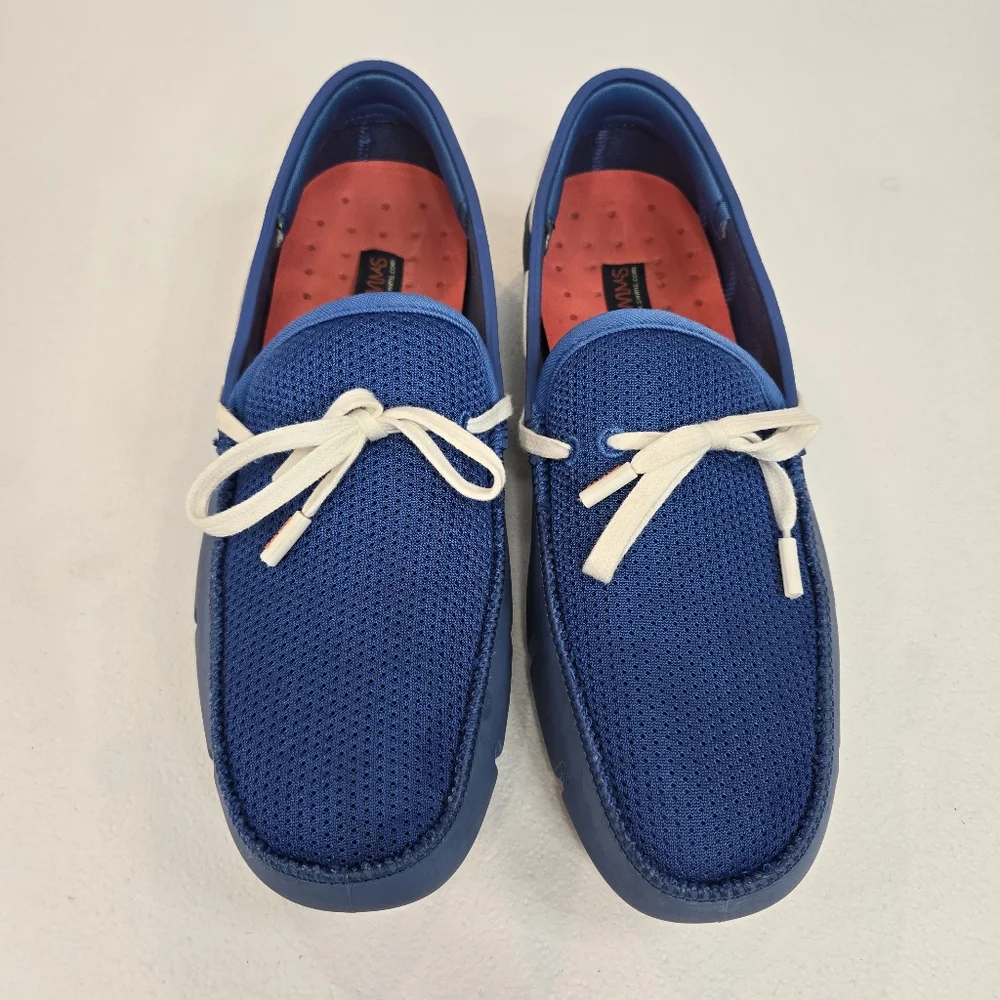 Swims Braided Lace Loafer‎ Men's Size 7 Blue Boat Shoes Water Shoes Slip-On
